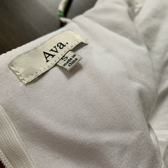 AVA white floral dress with overlay - Picture 12 of 16